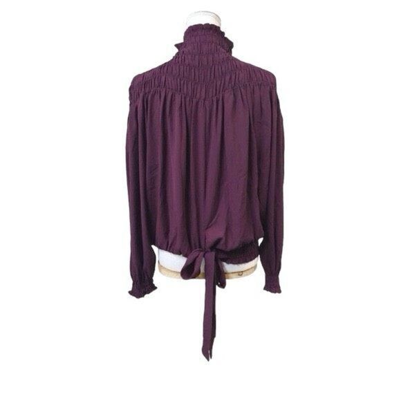✨Venus Smocked Detail Dark Purple Sz Large Top✨ - Picture 10 of 13